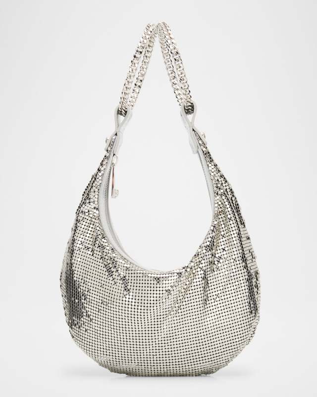 Metal Mesh Top-Handle Bag